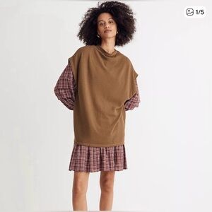 Madewell oversized funellneck tunic top